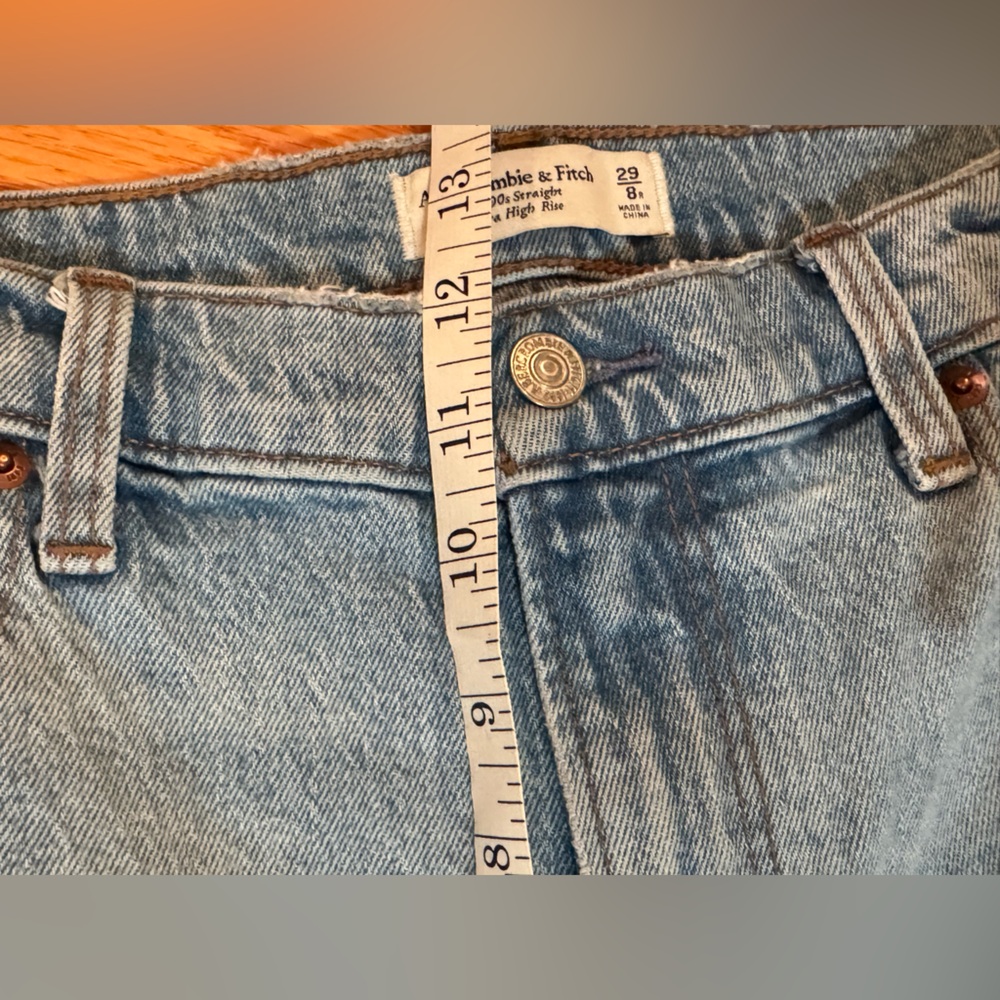 Abercrombie & Finch the 90’s Straight Ultra High Rise w/ Slits at Ankle 29/8 - Picture 10 of 14